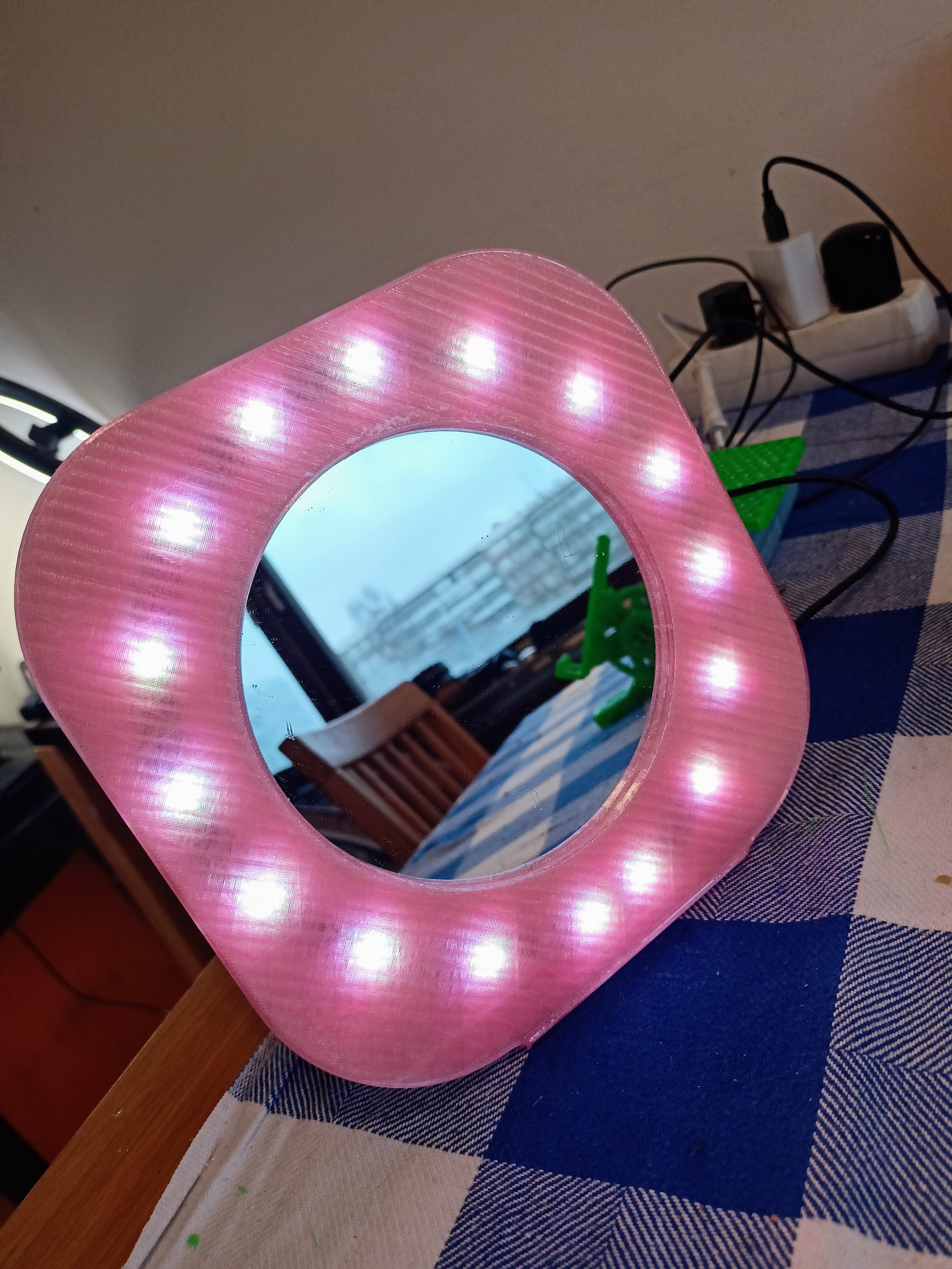 Make up mirror with lights 3d model
