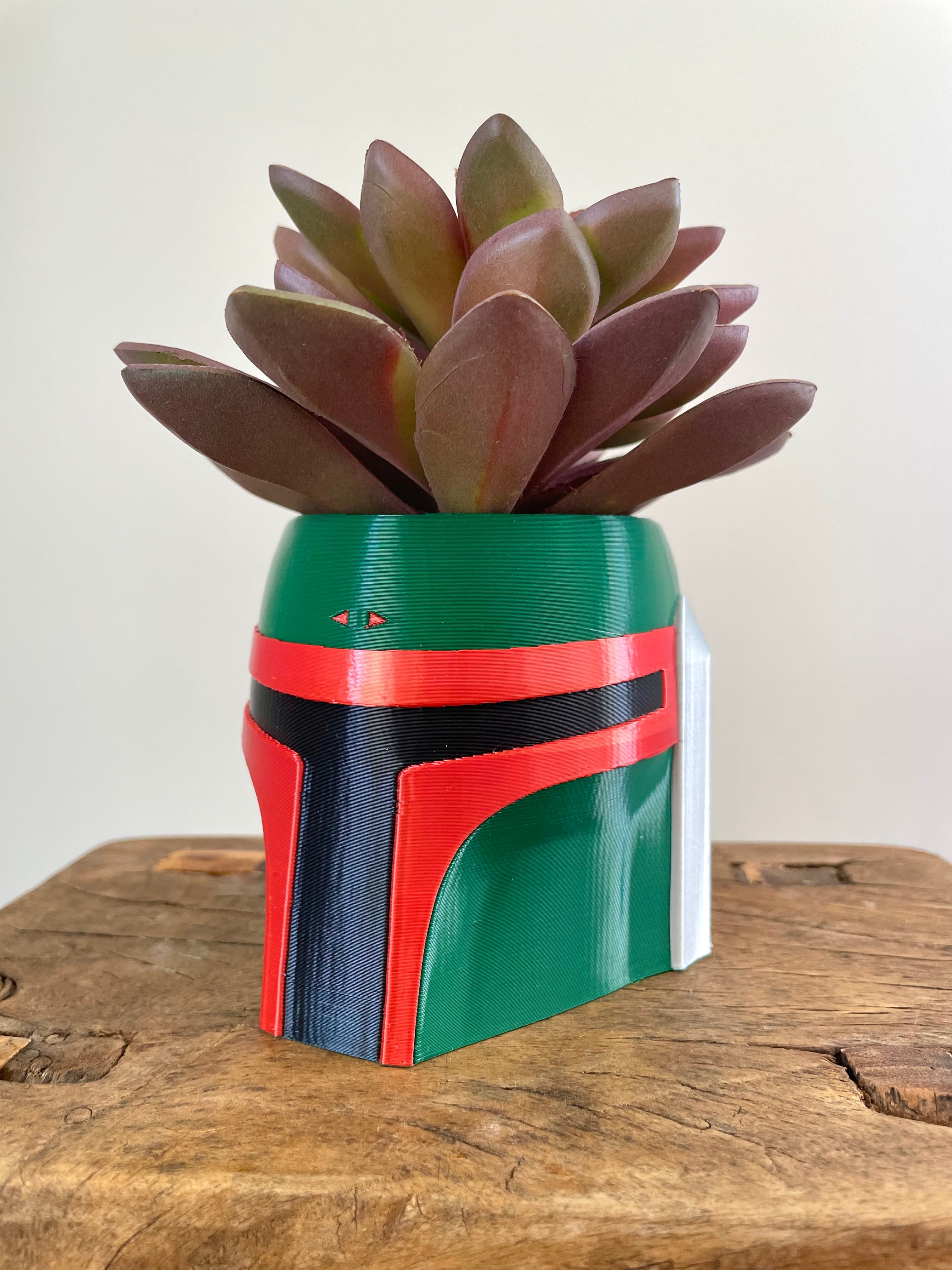 Star Wars Boba Fett Planter / Pot No Supports 3d model