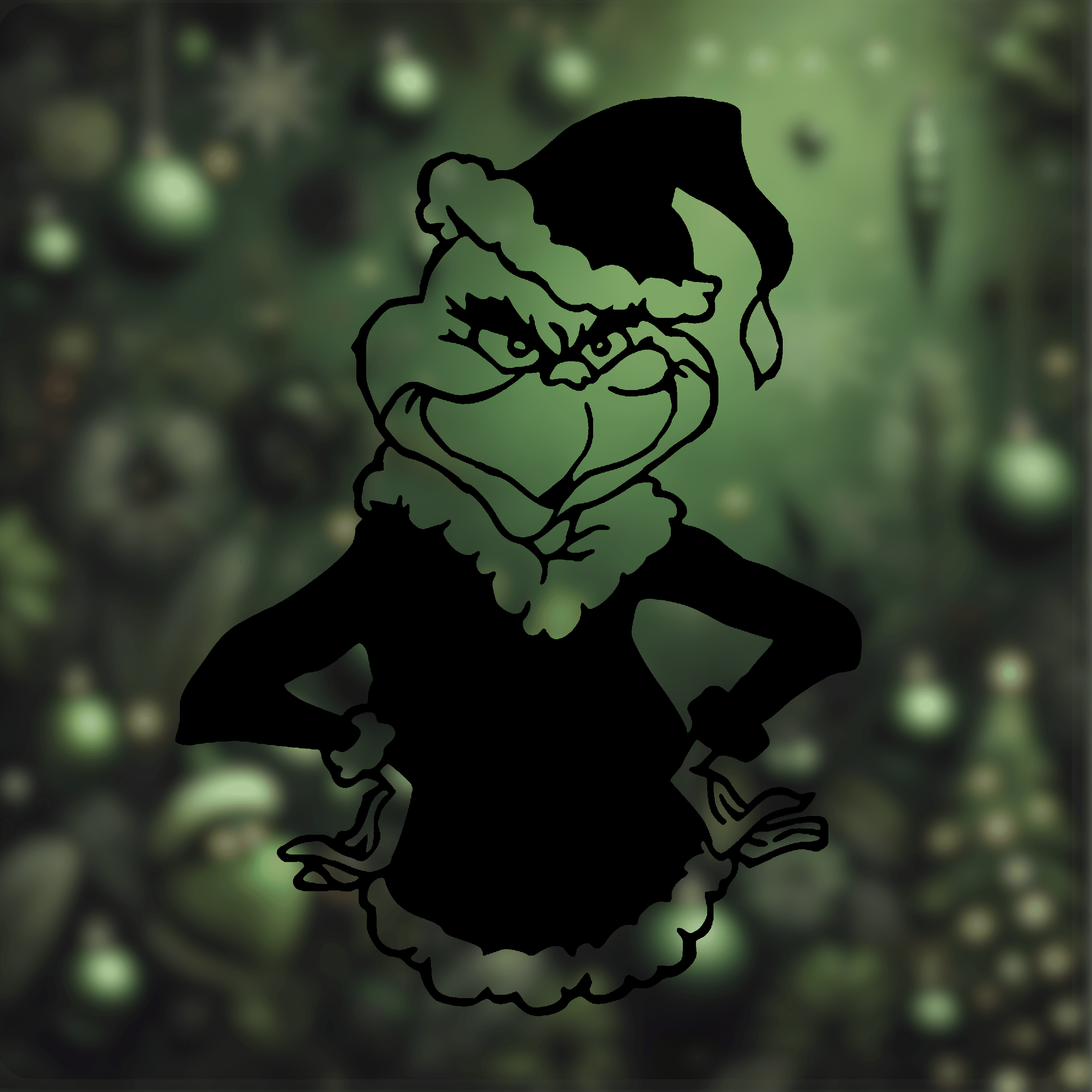 Grinch Christmas Wall Art 3d model