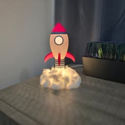 Rocket Lamp - Free STL 3d model