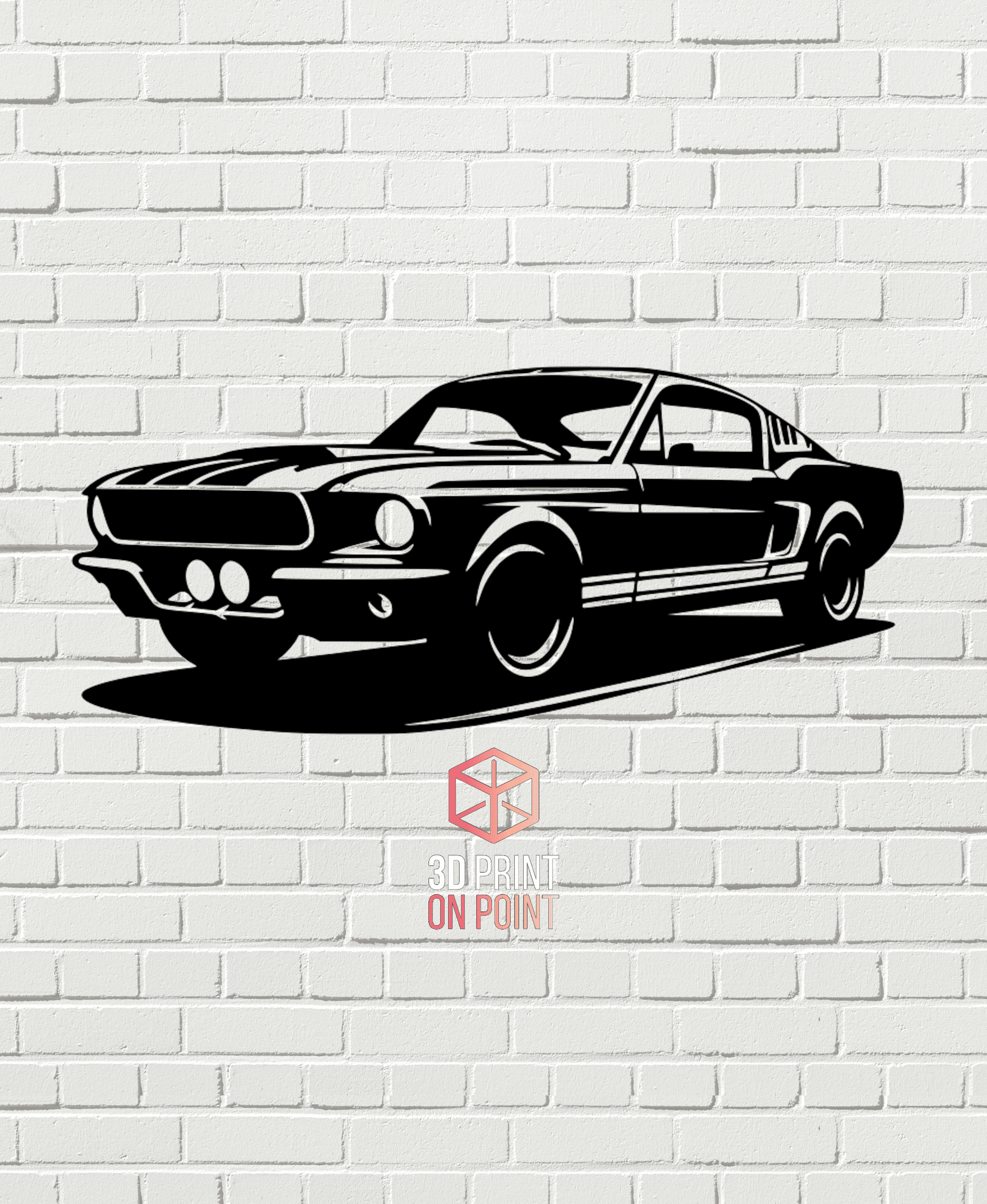 FORD MUSTANG VINTAGE - 2D WALL ART #1 3d model