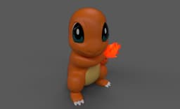Bashful Charmander 3d model