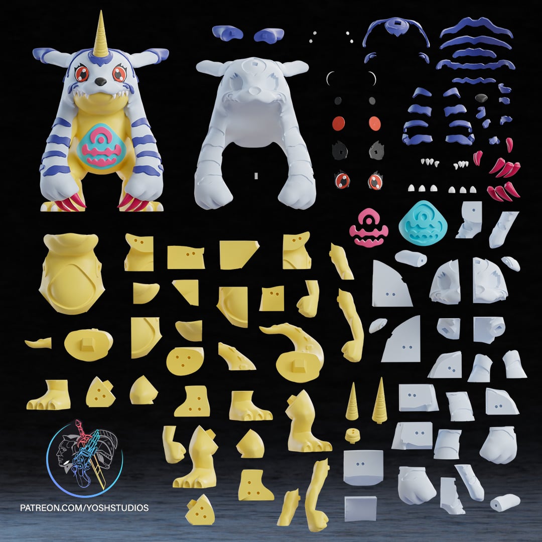 Life Sized Gabumon 3D Printer File STL 3d model