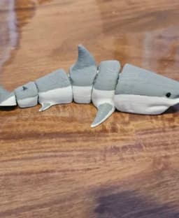 Articulated Great White Shark 3d model