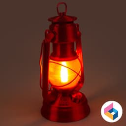 Oil lamp style LED candle light 3d model