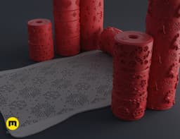 Christmas Texture Rollers 3d model