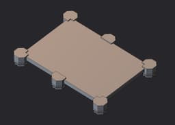 Multiboard Corner and Side Mounting Snaps 3d model