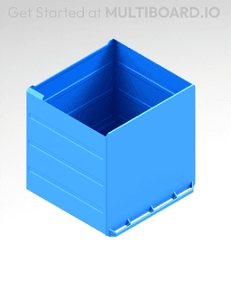 4x4x3.5 LU - Magnetic - Simple Multibin Drawer 3d model