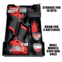 M12 Fuel Drill Driver Organizer For Milwaukee Compact Packout (Version 3) 3d model
