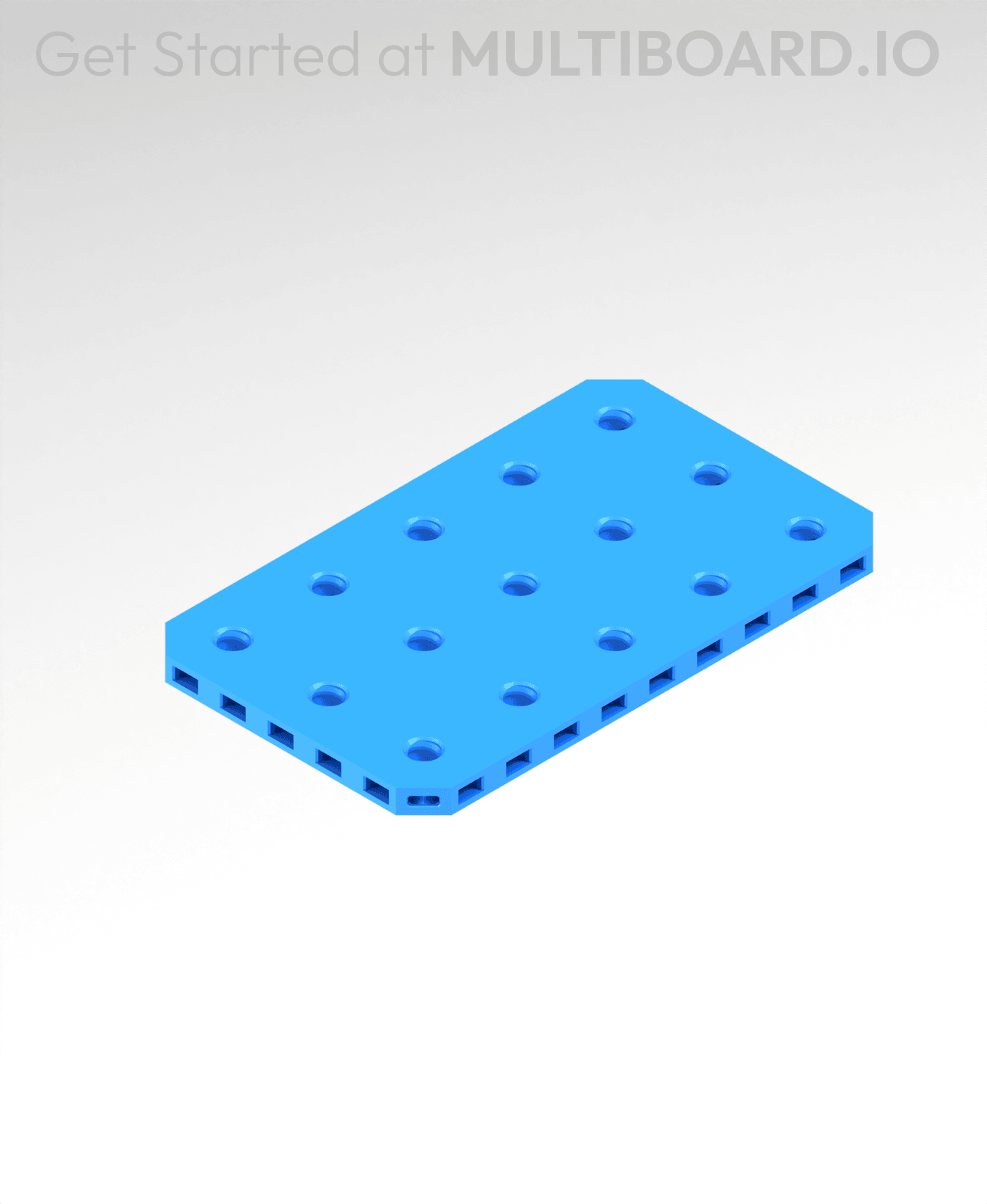5x3 MU - Small Thread Offset MU - MultiBoard Plate 3d model