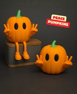 PEACE PUMPKINS ARTICULATED / HALLOWEENDECOR 3d model