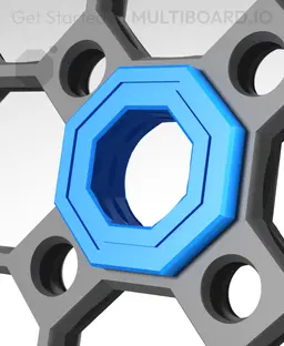 Raised Multiboard Snap 3d model
