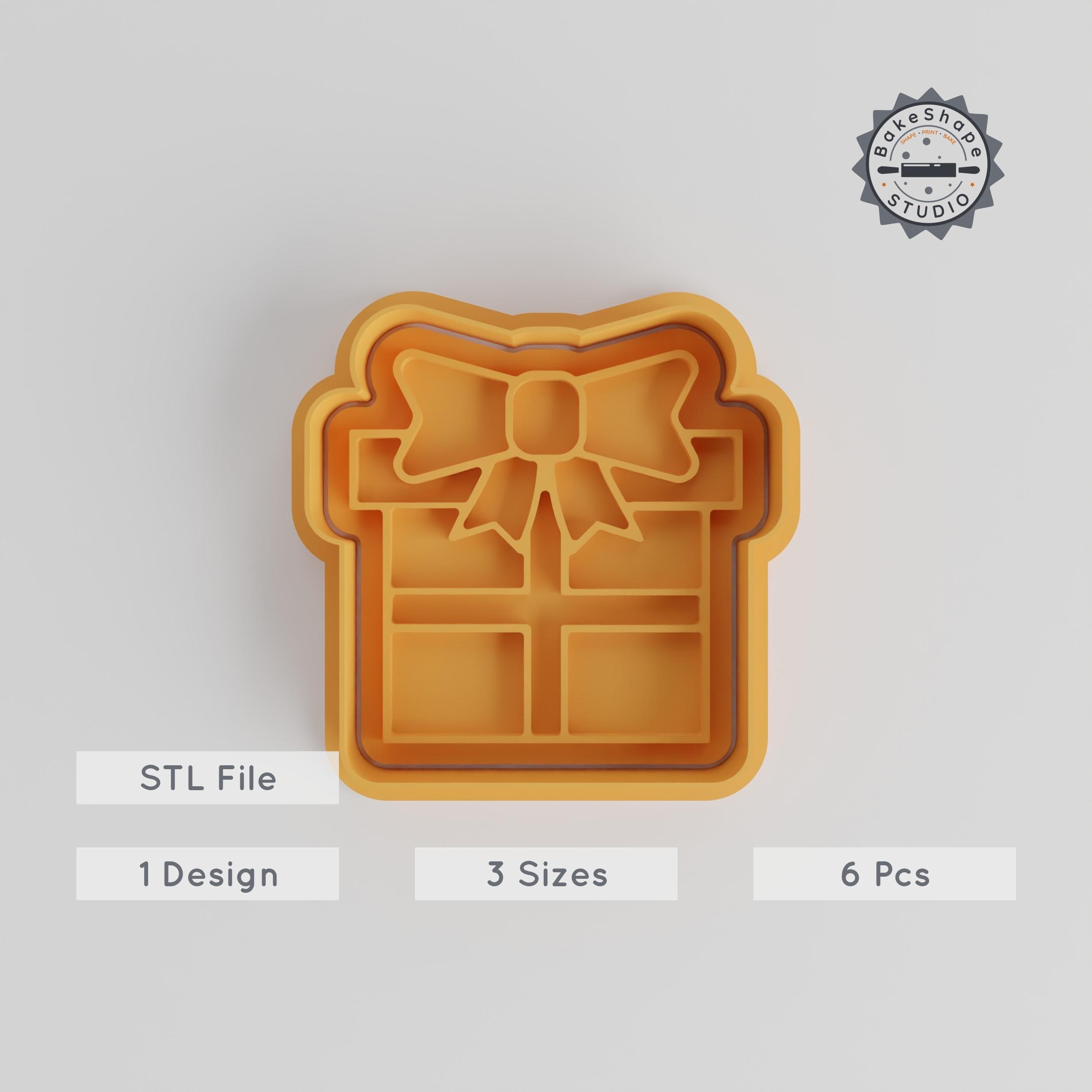 Gift Box Cutter & Stamp Set, 6-Piece, S/M/L, Cookie & Fondant Designs, Perfect for Celebration & Holiday Baking PRODUCT_4880 3d model