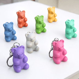 Gummy Bear Keychain | Candy-Style Playful Bear Keyring for Gifts 3d model