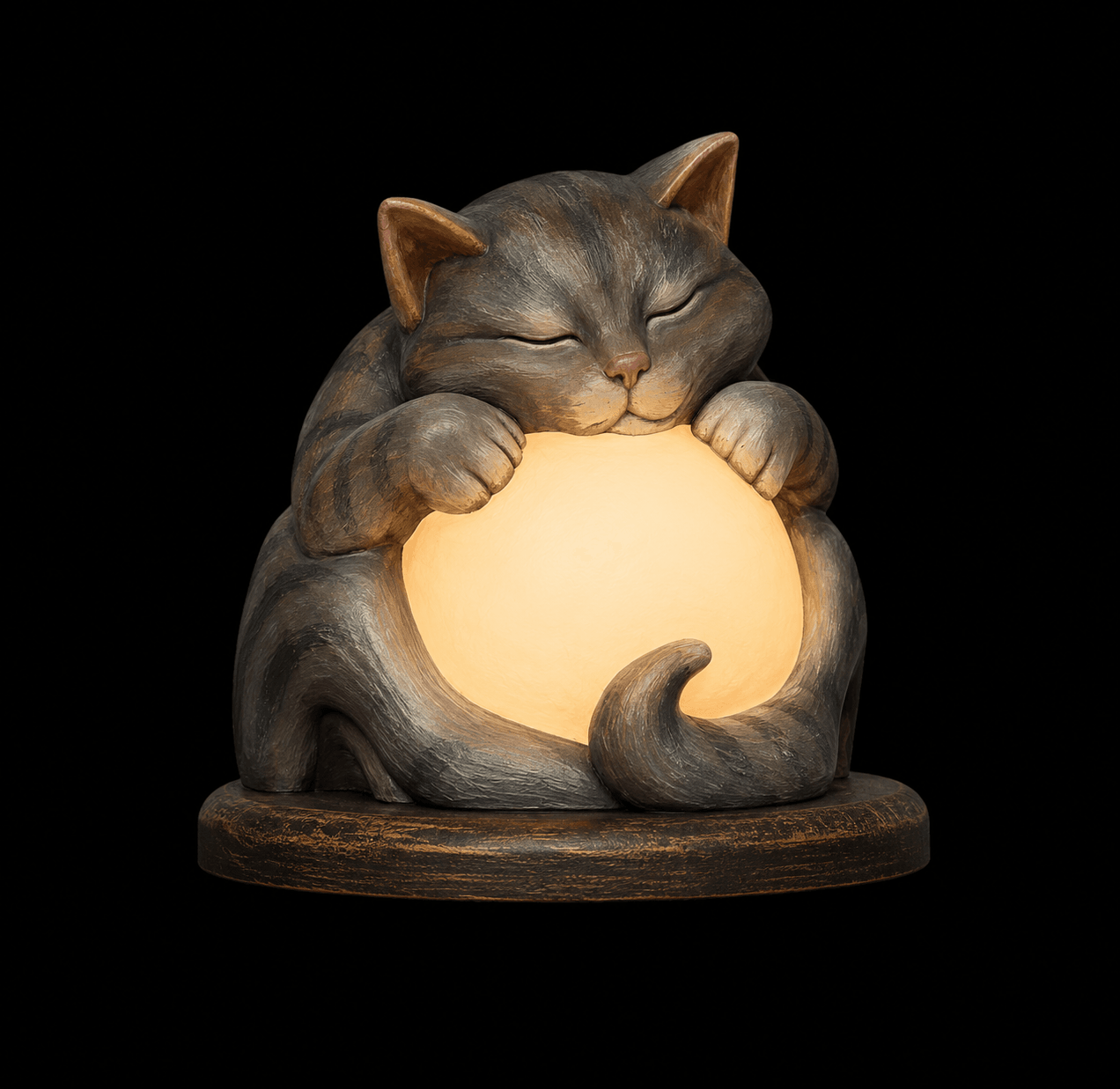 Sleeping Cat Orb Lamp 3d model