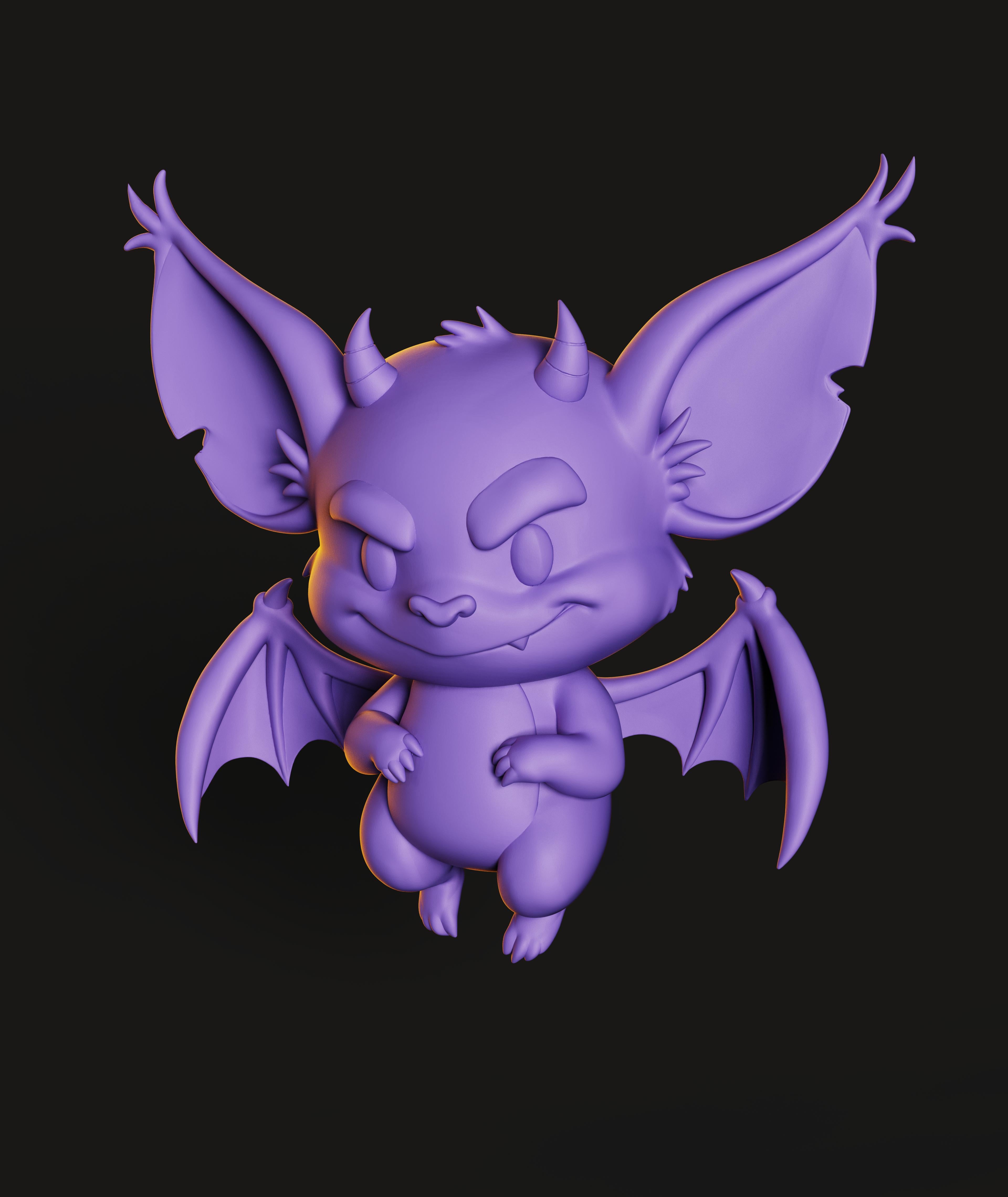 Demon Bat Keychain STL | Gothic Accessory 3D Print | Cute 3d model