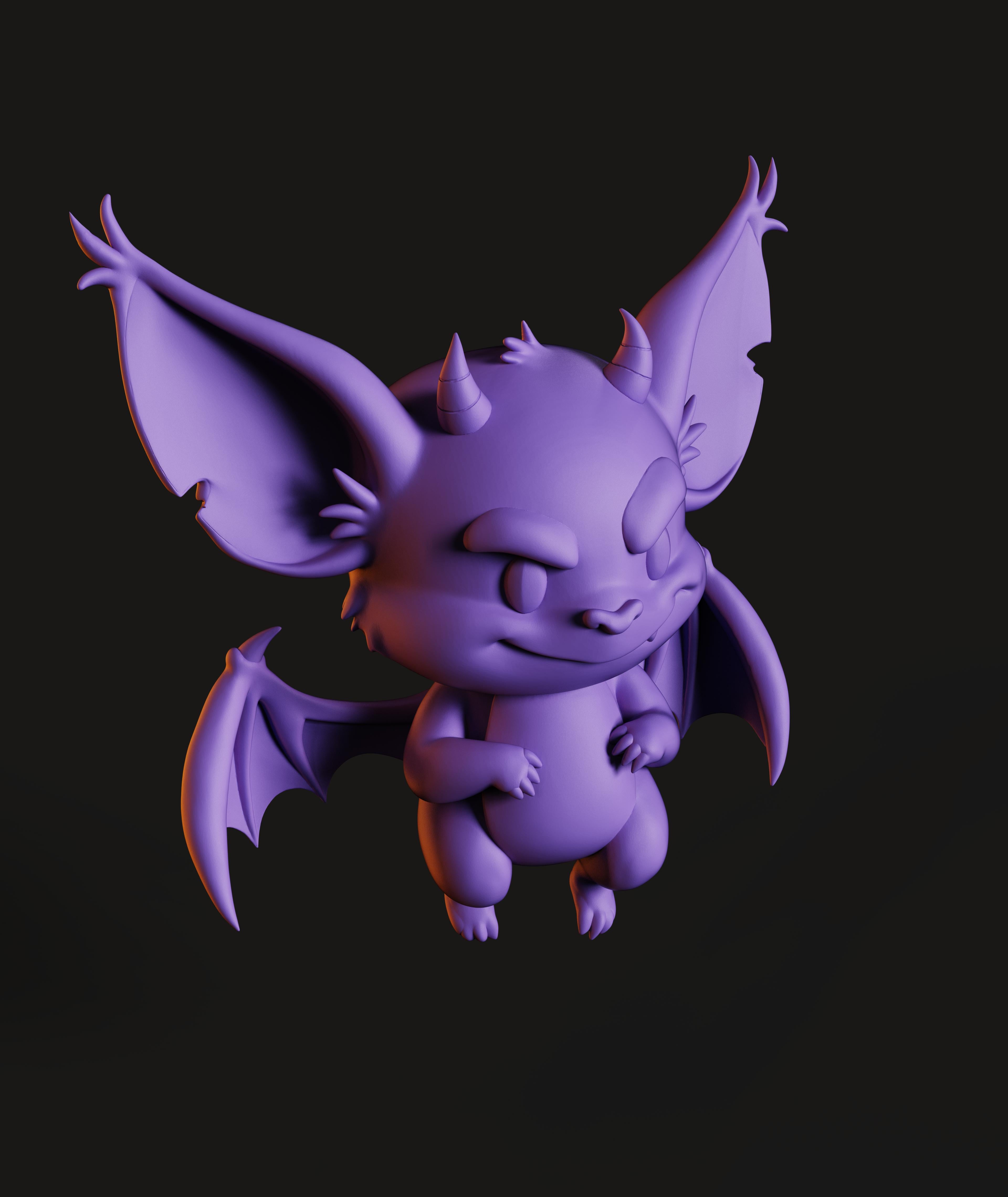 Demon Bat Keychain STL | Gothic Accessory 3D Print | Cute 3d model