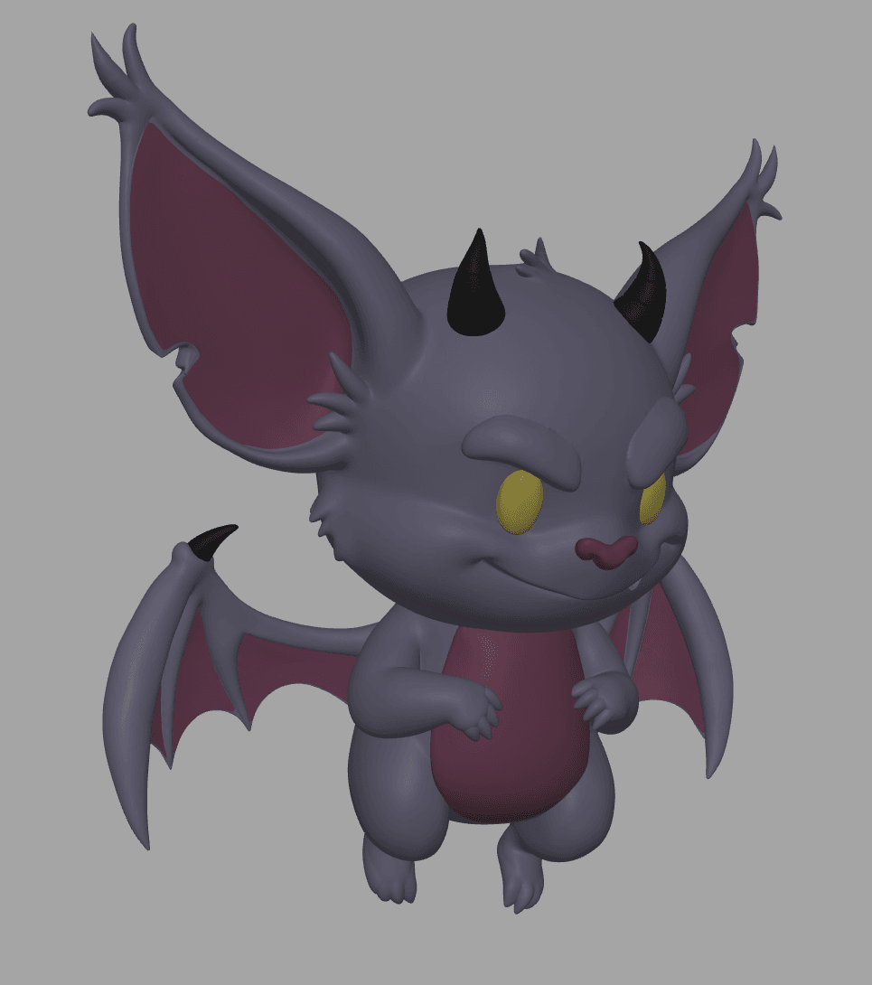 Demon Bat Keychain STL | Gothic Accessory 3D Print | Cute 3d model