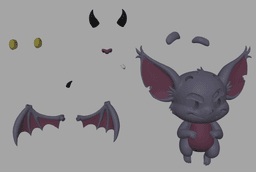 Demon Bat Keychain STL | Gothic Accessory 3D Print | Cute 3d model