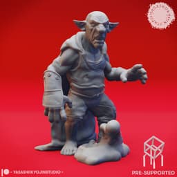 Deep Gnome - Pudding King - Tabletop Miniature (Pre-Supported) 3d model