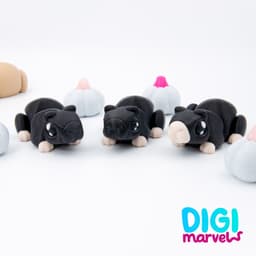 Capybara Flexi + Keychain 3d model