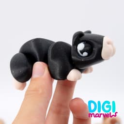 Capybara Flexi + Keychain 3d model