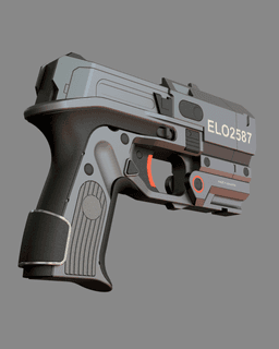 Futuristic Laser Pistol – Inspired by StarCitizen 3d model