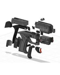Futuristic Laser Pistol – Inspired by StarCitizen 3d model