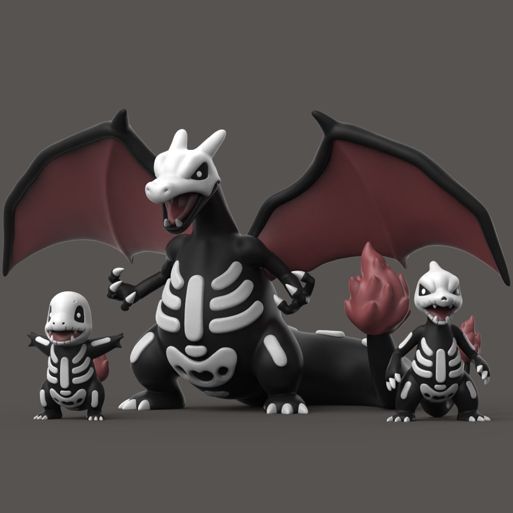 Halloween Charmander Evolution 3d model