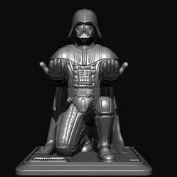 Kneeling Darth Vader Pen Holder 3d model