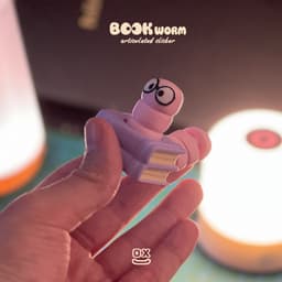 Bookworm Fidget Toy - Articulated Clicker 3d model