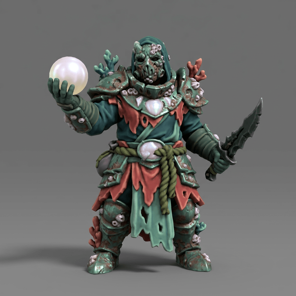 Iris and Orin - Drowned Pearl Acolyte STL - Sunken Coral Cult 3d model