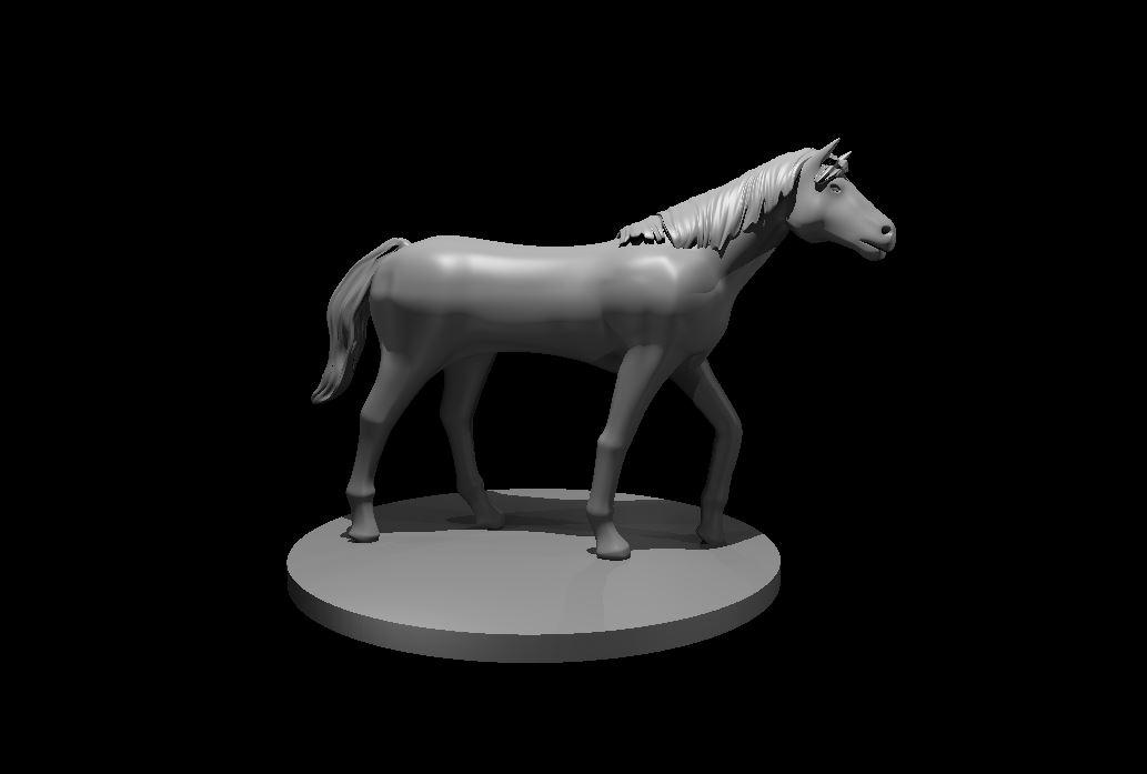 Riding Horse - Riding Horse - 3d model render - D&D - 3d model
