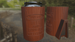 Mancave Boobies and Beer Welcome Can Holder 3d model