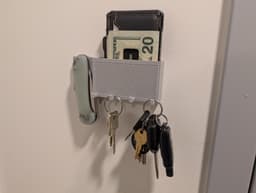 EDC Key, Wallet, and Knife Wall Organizer 3d model