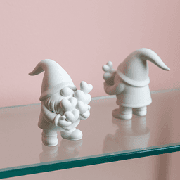 Heart Gnome Figure | Christmas Decoration | Love Themed Holiday Decor 3d model