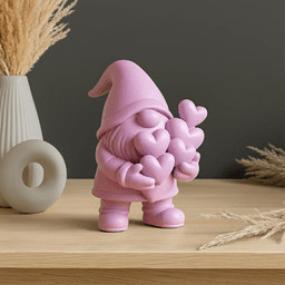 Heart Gnome Figure | Christmas Decoration | Love Themed Holiday Decor 3d model