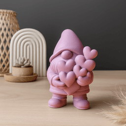 Heart Gnome Figure | Christmas Decoration | Love Themed Holiday Decor 3d model