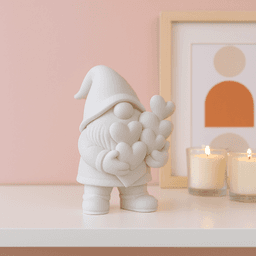 Heart Gnome Figure | Christmas Decoration | Love Themed Holiday Decor 3d model