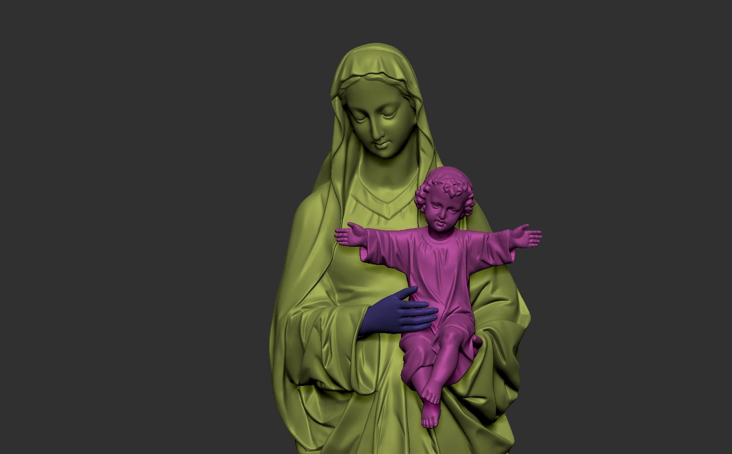 Our Lady and Child 3D Scanning STL Printable 3d model