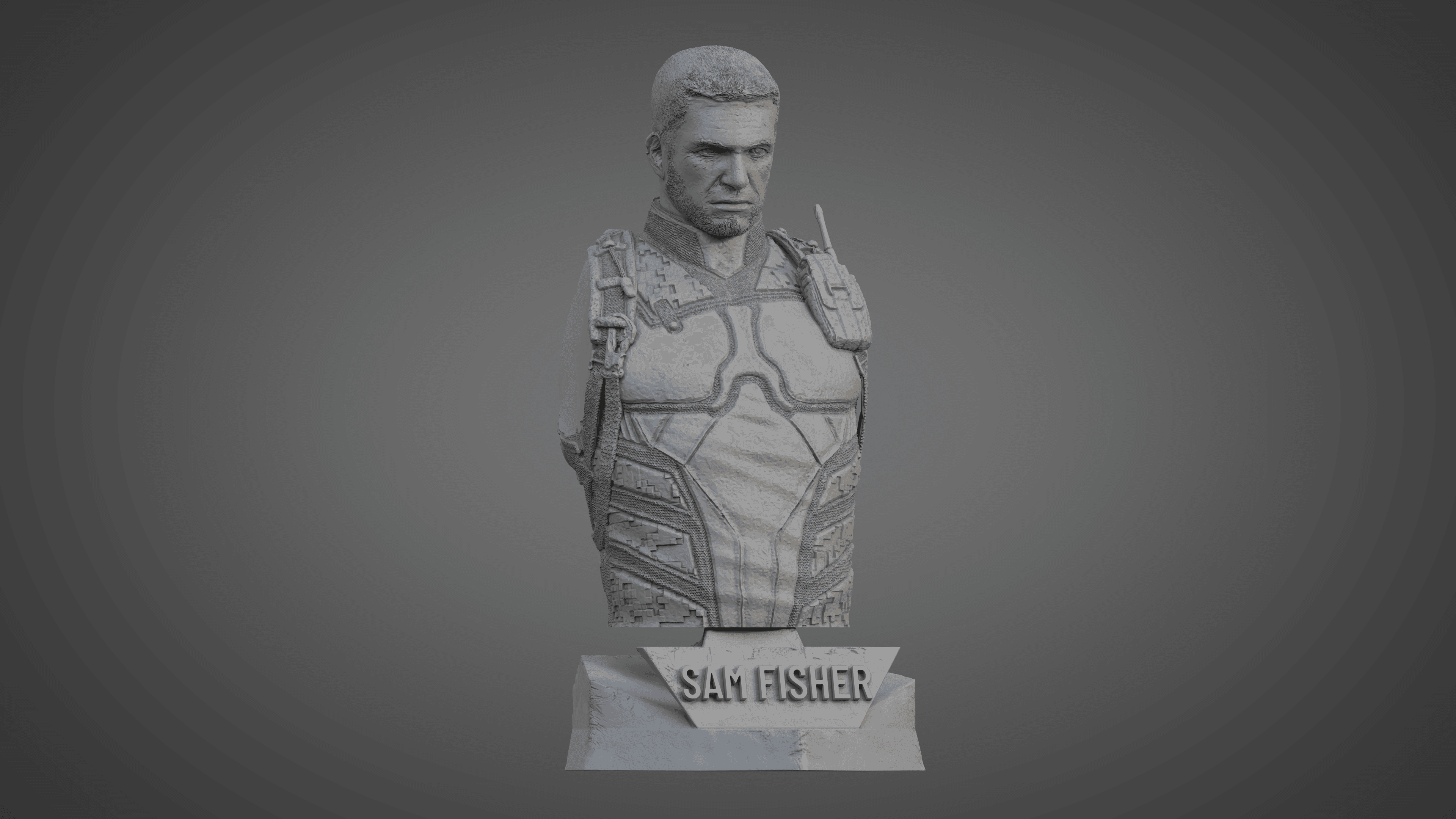 SAM FISHER ULTRA-DETAILED SUPPORT-FREE BUST 3D MODEL 3d model