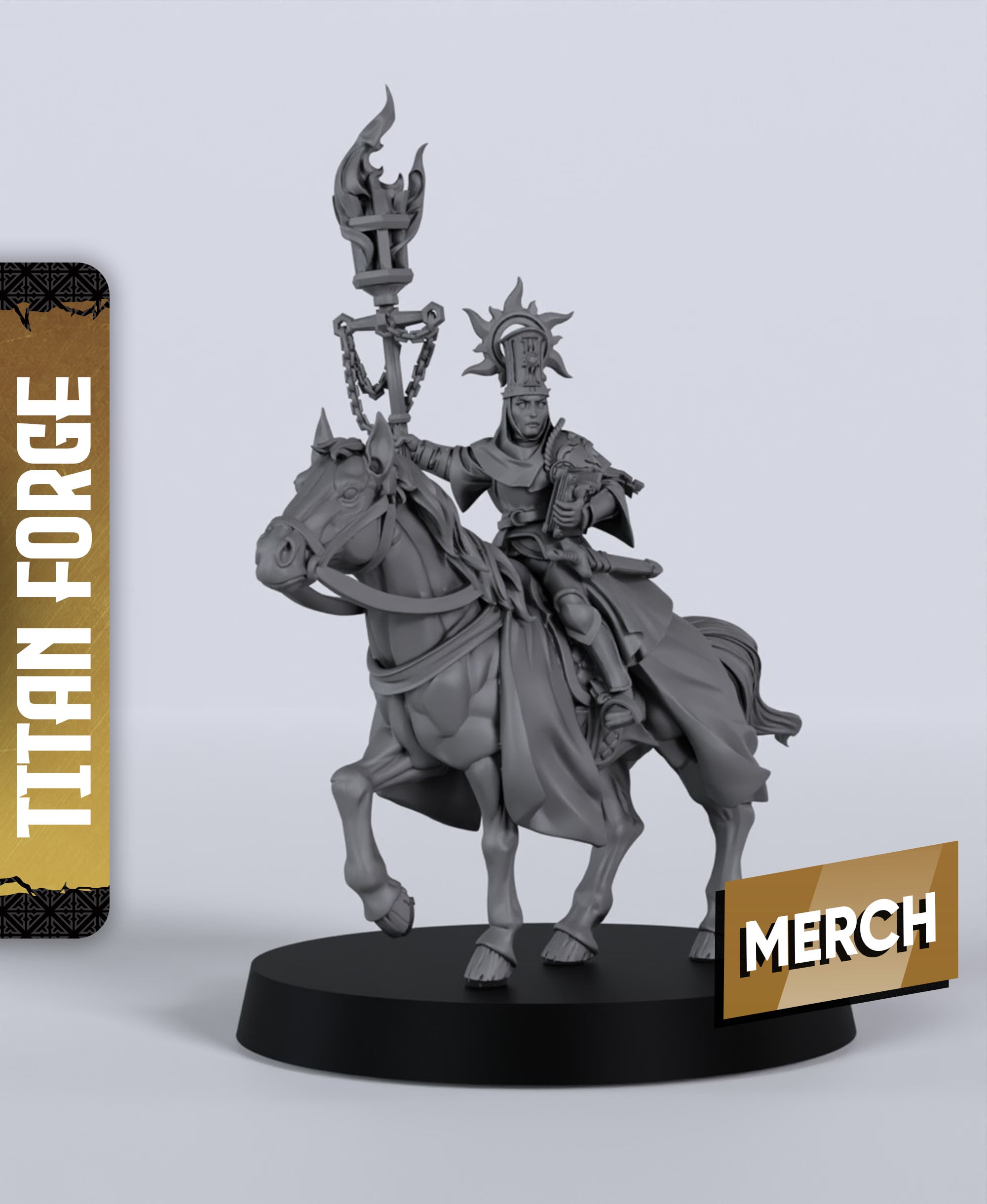 Warrior Nun - With Free Dragon - 5e DnD Inspired for RPG and Wargamers 3d model