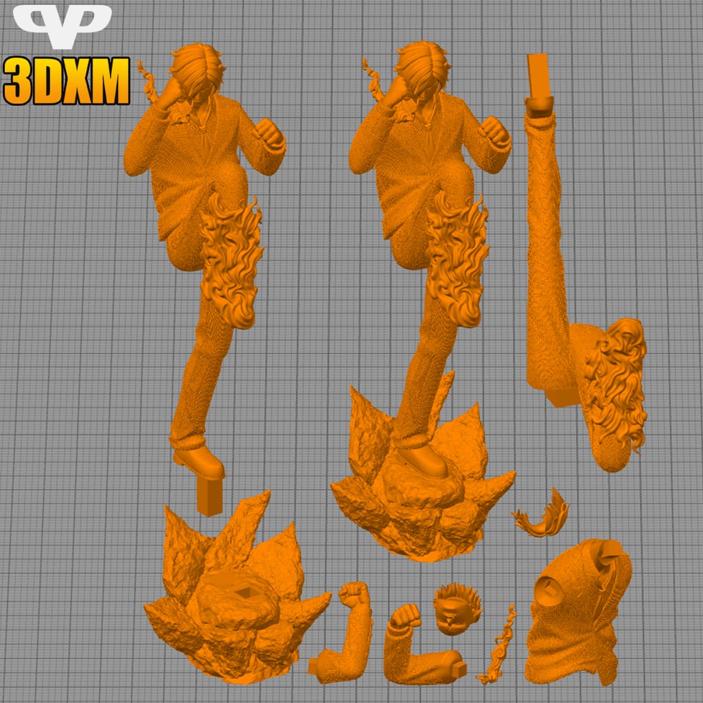 Sanji STL for 3D Printing ChibiSTL 3DXM 3d model