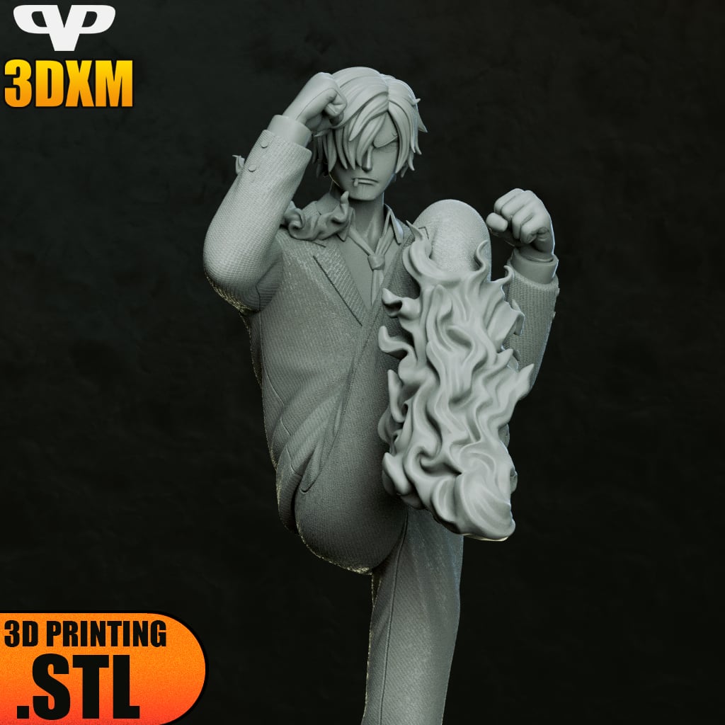 Sanji STL for 3D Printing ChibiSTL 3DXM 3d model