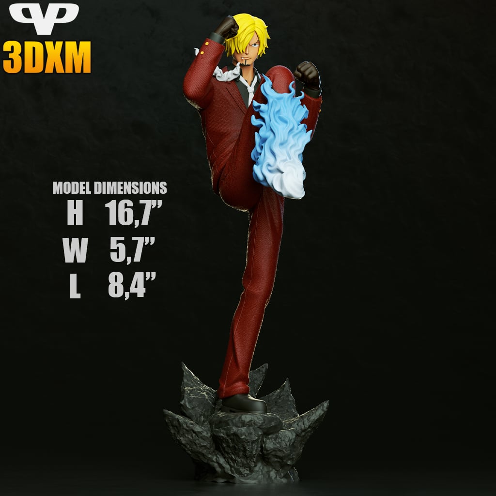 Sanji STL for 3D Printing ChibiSTL 3DXM 3d model