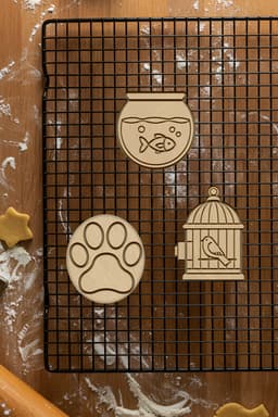Pet Set Cookie Cutter, Biscuit Cutter 3d model