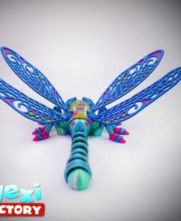 Flexi Factory Dragonfly with XL Version and 3MF Included! 3d model
