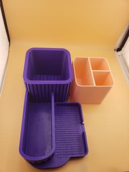 3D Printed Bathroom & Kitchen Countertop Organizer – Multi‑Compartment Storage Tray 3d model