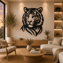 Majestic Tiger Head 2D Wall Art.stl 3d model