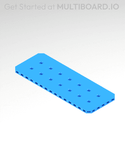 3x8 MU - Small Thread MU - MultiBoard Plate 3d model